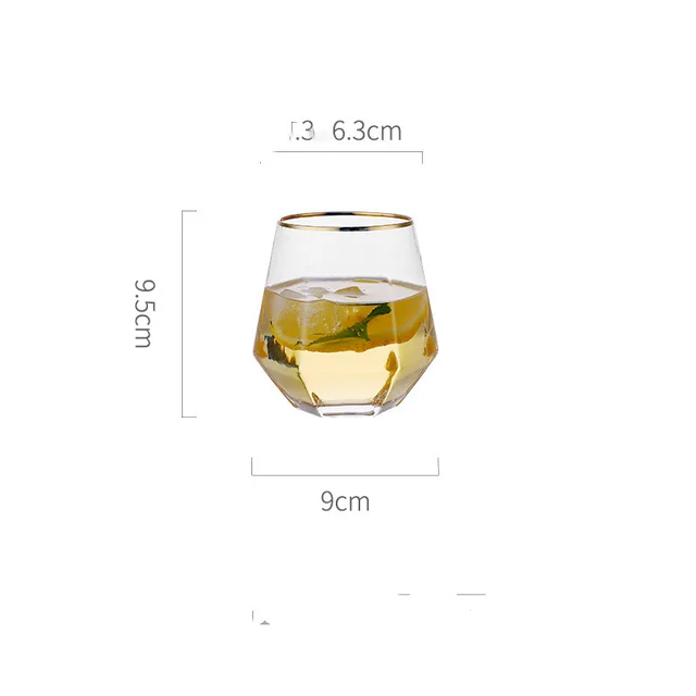 Luxury Champagne Red Wine Glass Crystal Party Wine Glass High Quality Dinner Gold - Shop at LoveMi