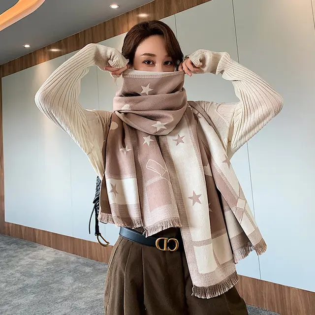 Students wear a shawl outside wool cloak Khaki - Shop at LoveMi