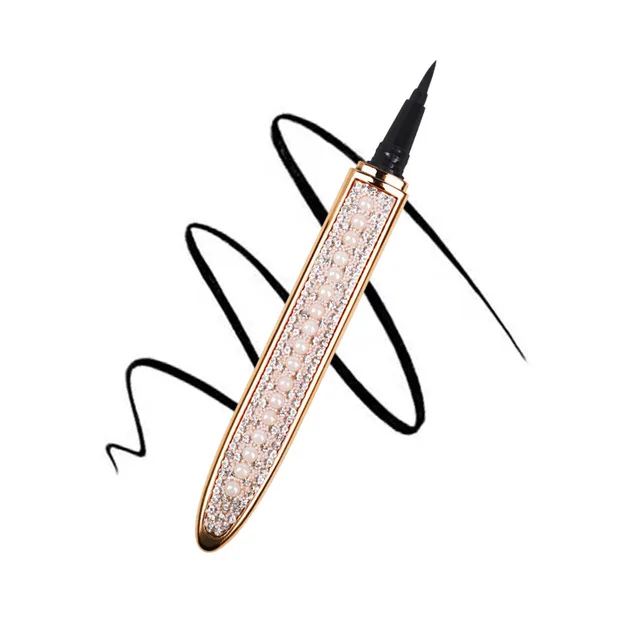 Magic Lashes Self adhesive Liquid Eyeliner Pen Glue free Magnetic free Makeup Eyelashes Tools Waterproof Eye Liner Pencil Pearl Rose Gold - Shop at LoveMi