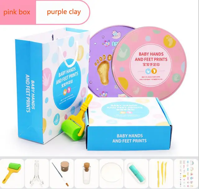 Baby Hand And Foot Print Mud Pink Box - Shop at LoveMi