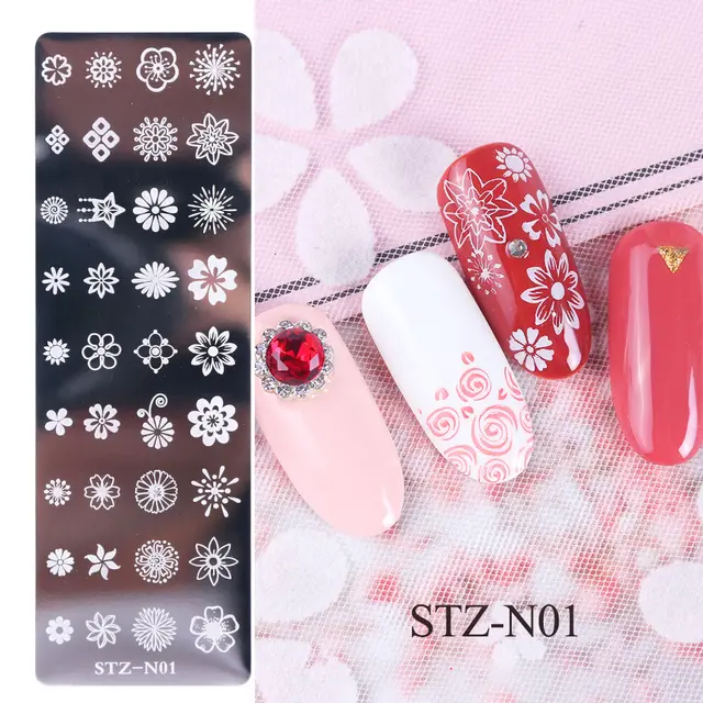 Nail print long steel plate 1Style - Shop at LoveMi