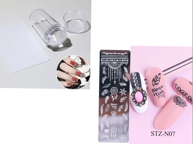Nail print long steel plate 4Set - Shop at LoveMi