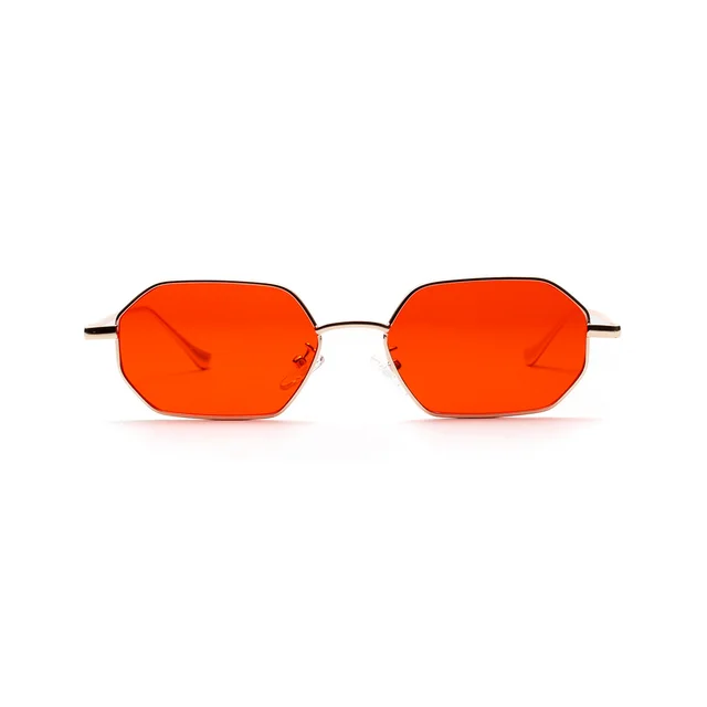 Metal frame sunglasses Gold Red - Shop at LoveMi