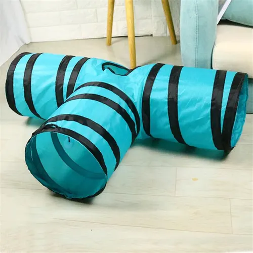 Collapsible cat tunnel Blue - Shop at LoveMi
