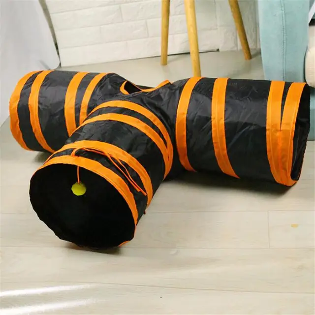 Collapsible cat tunnel Orange - Shop at LoveMi