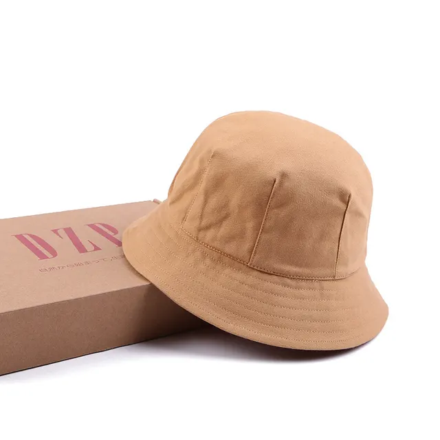 Wild short brim dome fisherman hat cotton basin hat Ginger - Shop at LoveMi