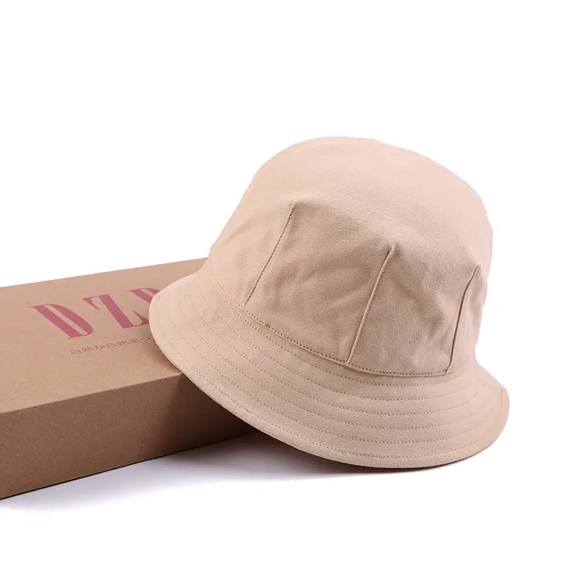 Wild short brim dome fisherman hat cotton basin hat Khaki - Shop at LoveMi