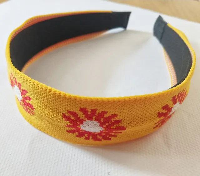 Hair Accessories Knitted Daisy Big Bow Headband Yellow - Shop at LoveMi