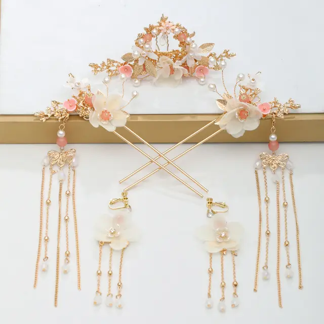 Ancient Hanfu headdress flow super step hairpin Ear Clip Version - Shop at LoveMi