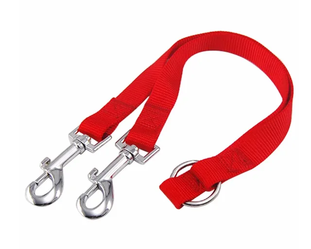 WALK 2 Two DOGS Leash COUPLER Double Twin Lead Walking Leash China Red - Shop at LoveMi