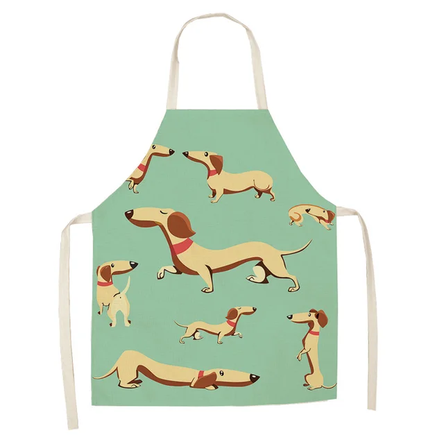 Cotton linen cartoon dog apron I - Shop at LoveMi