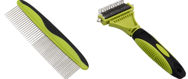 Pet double sided hair comb cleaning comb Green - Shop at LoveMi