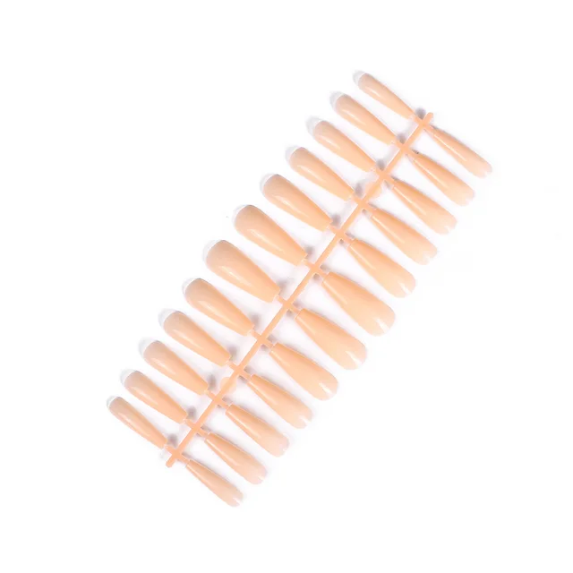 24 trapezoidal long false ballet nails Fleshy Complexion - Shop at LoveMi