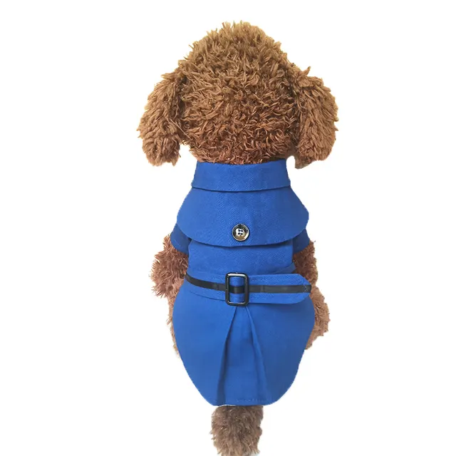 Teddy dog cloak trench coat Blue - Shop at LoveMi