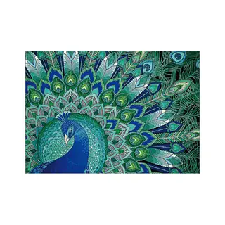 Resin Peacock Point Diamond Painting - Green