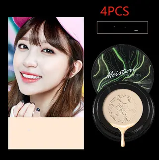 Cushion Cream Repair Concealer Isolation Liquid Foundation Waterproof And Sweatproof CC Cream Cosmetics Makeup Foundation - 4Pcs Ivory - View 1