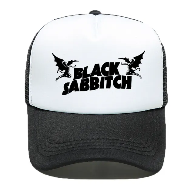 Rock band mesh hat Black And White - Shop at LoveMi