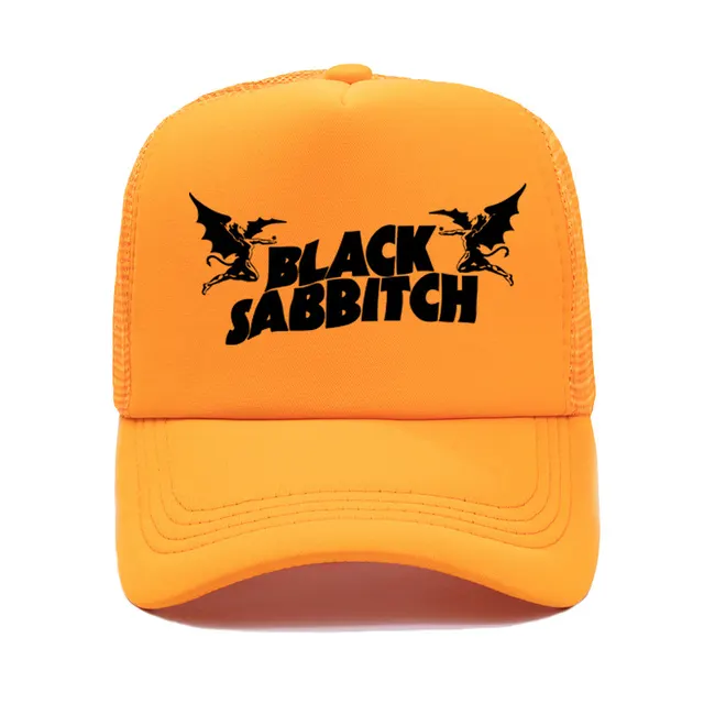 Rock band mesh hat Orange - Shop at LoveMi