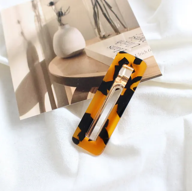 Leopard Print Waterdrop Hair For Women Barrettes Clips Cute Lovely Girls Hairpin Barrette Multi Style Hair Accessaries Jewelry Square Deep Leopard - Shop at LoveMi