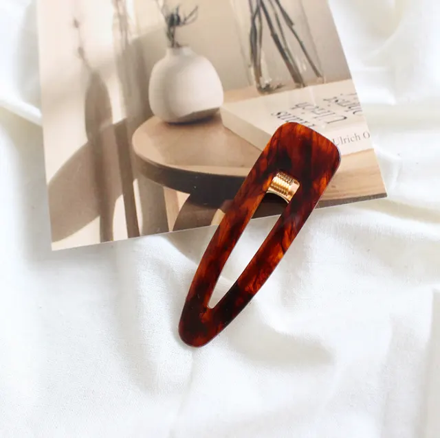 Leopard Print Waterdrop Hair For Women Barrettes Clips Cute Lovely Girls Hairpin Barrette Multi Style Hair Accessaries Jewelry Water Drop Amber - Shop at LoveMi