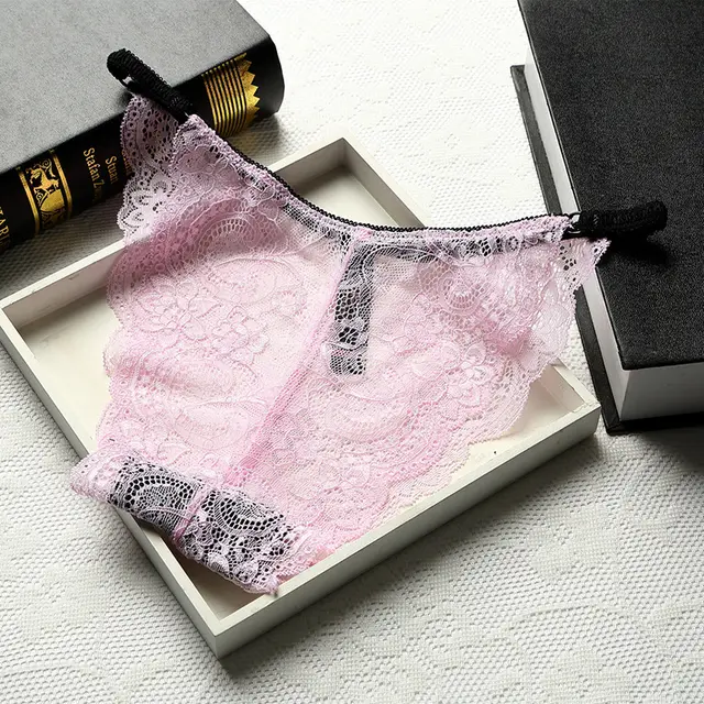 Lace trackless underwear Pink - Shop at LoveMi