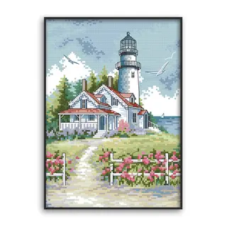 Cross stitch lighthouse decoration - Unprinted