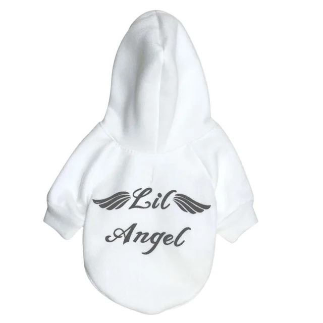 Pet fleece hooded small dog pet compassionate White - Shop at LoveMi
