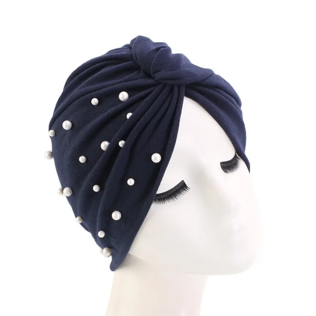 Popular Muslim turban hats in Europe and America Navy Blue - Shop at LoveMi