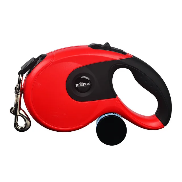 Dog Automatic Leashes Retractable One Button Break Lock Soft Hand Grip Red - Shop at LoveMi