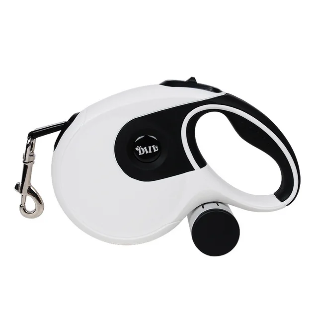 Dog Automatic Leashes Retractable One Button Break Lock Soft Hand Grip White - Shop at LoveMi
