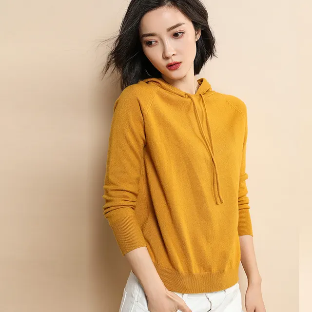 Solid color Pullover Yellow - Shop at LoveMi