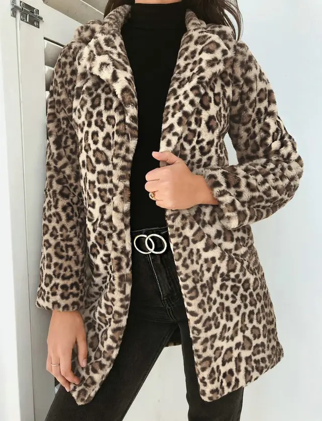 Lapel cardigan plush slim fit coat Cream Color - Shop at LoveMi