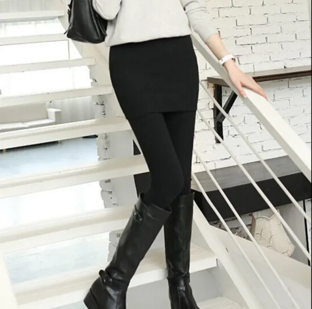 Fake two piece leggings Black - Shop at LoveMi