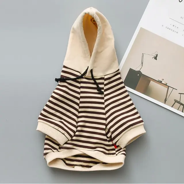 Dog Terry Sweater Teddy Small Dog Fashion Brand Clothes Khaki - Shop at LoveMi