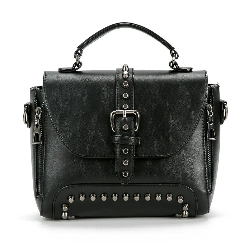 Vintage rivet handbag Black - Shop at LoveMi