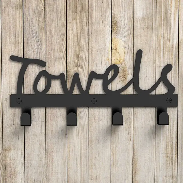 Towels high manganese steel high temperature lacquer fashion simple creative metal Bathroom Towel Hook sales Black - Shop at LoveMi