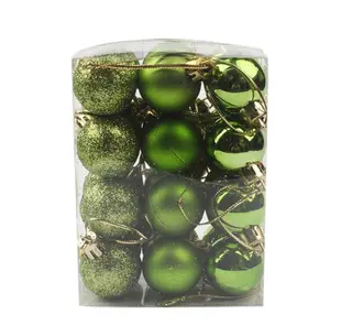 Christmas ball, ball, light ball - Boxed Ball 6Cm Green