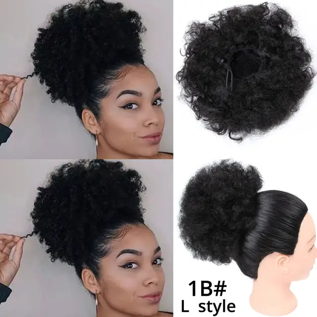 High Puff Ponytail Black S - Shop at LoveMi