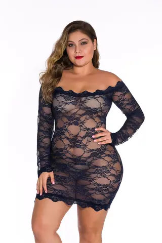 Plus size sexy underwear - Blue