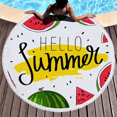 Printed beach towel microfiber bath towel beach cushion 3 Style 150Cm - Shop at LoveMi