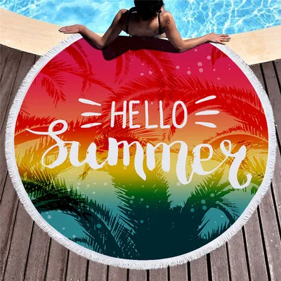 Printed beach towel microfiber bath towel beach cushion 9 Style 150Cm - Shop at LoveMi