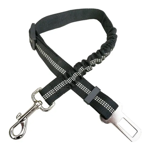 Dog elastic car seat belt traction rope Black - Shop at LoveMi