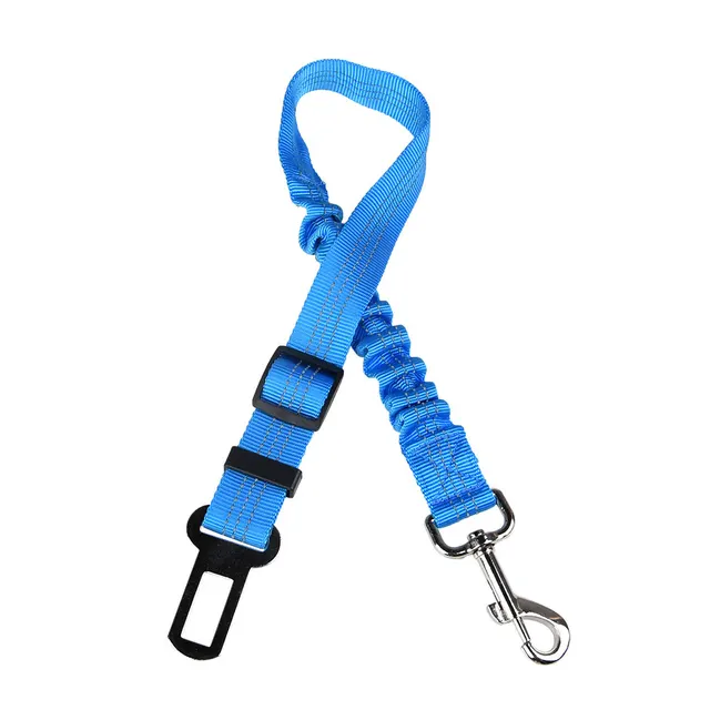 Dog elastic car seat belt traction rope Blue - Shop at LoveMi
