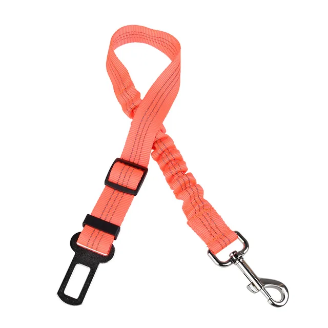 Dog elastic car seat belt traction rope Orange - Shop at LoveMi