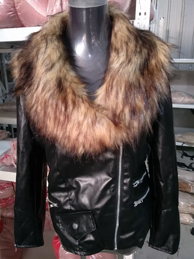 Large size zipper motorcycle leather women's jacket Yellow - Shop at LoveMi