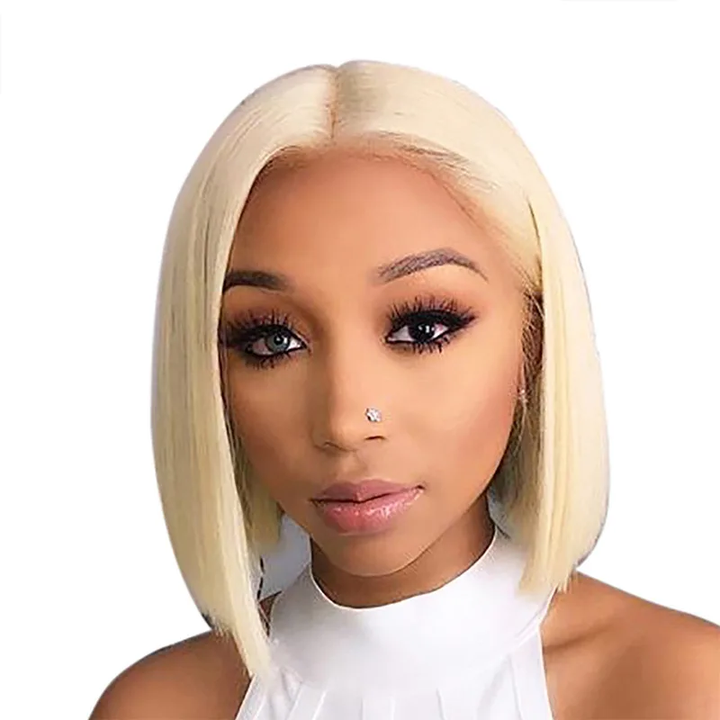 Blond short straight wig - Gold