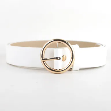 Faux Leather Pin Buckle Vegan Womens Belt Stylec - Shop at LoveMi