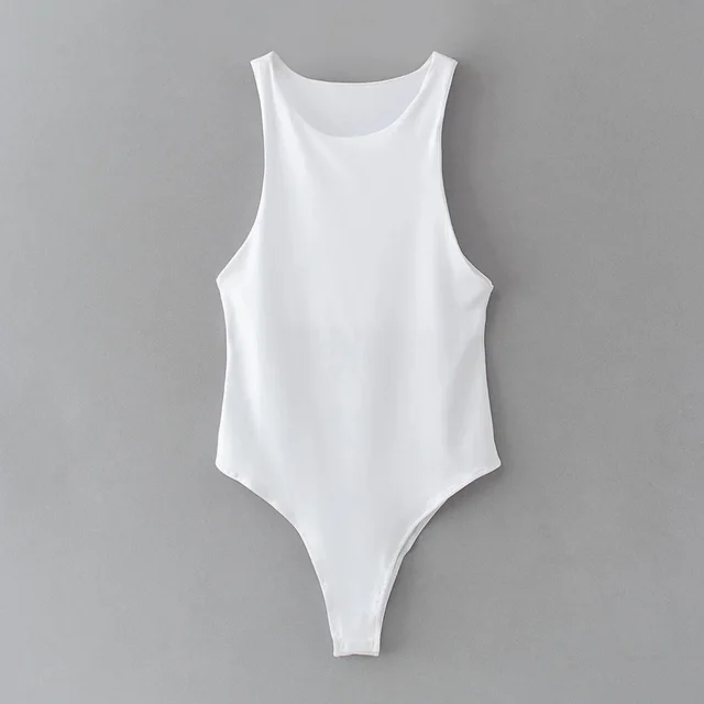 Solid color bodysuit White - Shop at LoveMi