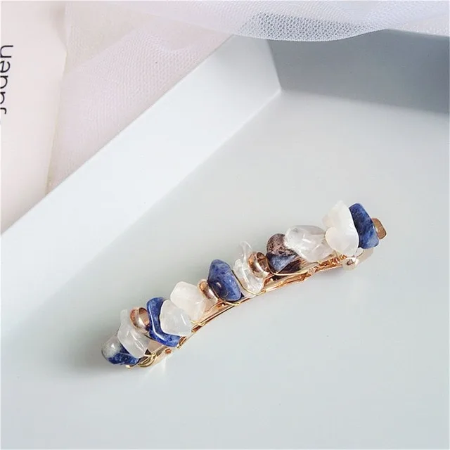 Spring clip hairpin one word clip with bangs clip Blue - Shop at LoveMi