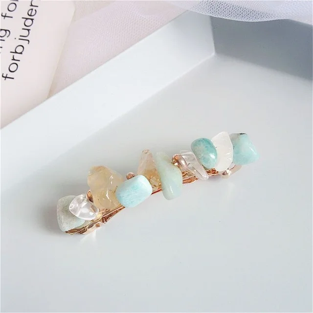 Spring clip hairpin one word clip with bangs clip Green - Shop at LoveMi